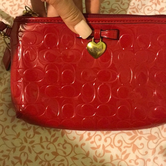 Coach Ruby Red Wristlet / Clutch - Picture 2 of 6